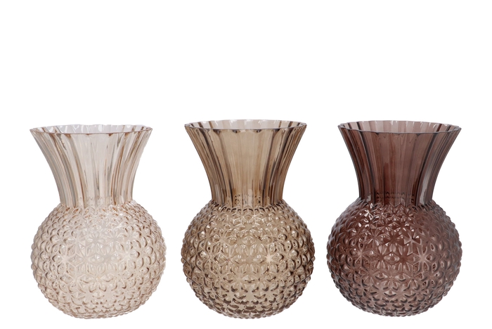 Senna Natural Brown Mix Vase Ass 20x27cm