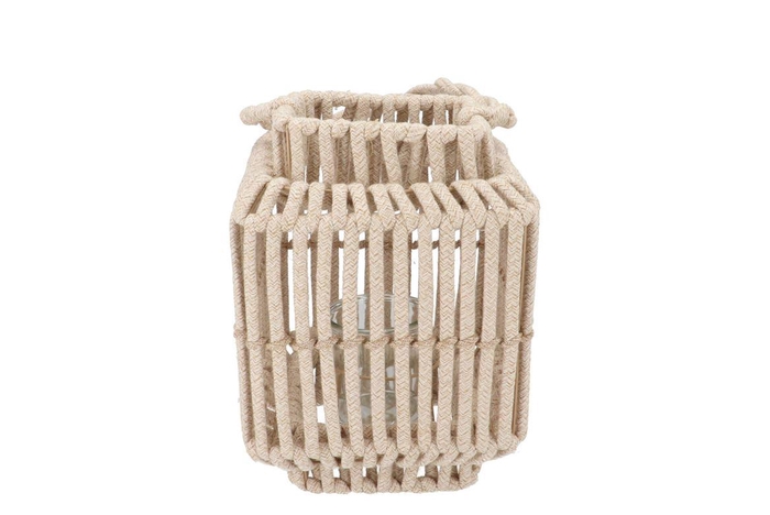 <h4>Cruz Sand Lantern Square Rope 15x22x29cm</h4>