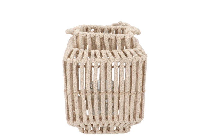 <h4>Cruz Sand Lantern Square Rope 15x22x29cm</h4>