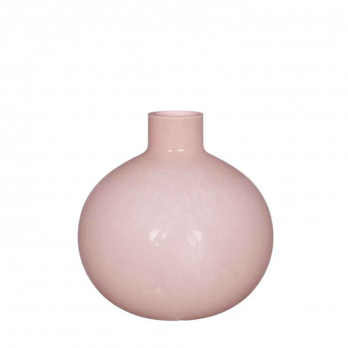 Glass vase rose d2/18 18cm