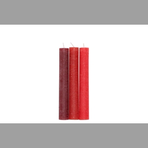 Candle Frosty Taper Wild Red Mix 2x15cm