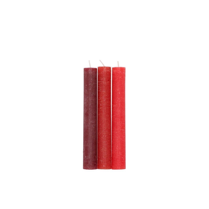 <h4>Candle Frosty Taper Wild Red Mix 2x15cm</h4>