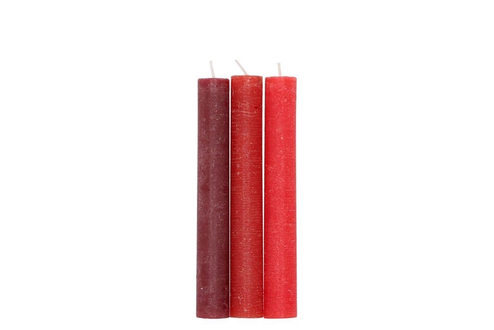 <h4>Candle Frosty Taper Wild Red Mix 2x15cm</h4>
