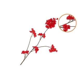 Silk Cherry Blossom Fiery Red 85cm