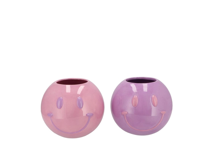 <h4>Smiley Dreamy Purple Mix Vase Ass 11x11x9cm</h4>