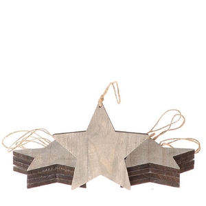 Kerst Deco hanger ster 15cm x10