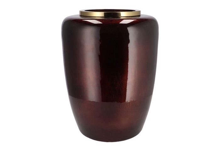 <h4>Julie Scotish Brown Vase Iron 33x33x45cm</h4>