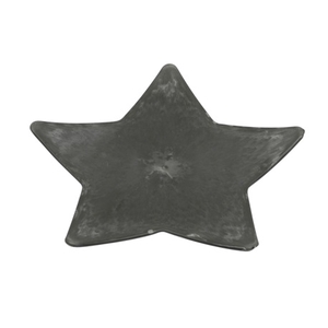 PLASTIC PLATE STAR GREY 24X24CM