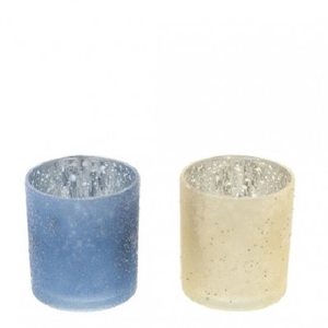Theelichth. Glitter d09*10cm