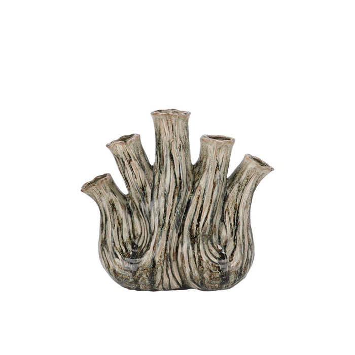 <h4>Aglio Green Active Glaze Vase Oval 20x9x19cm</h4>