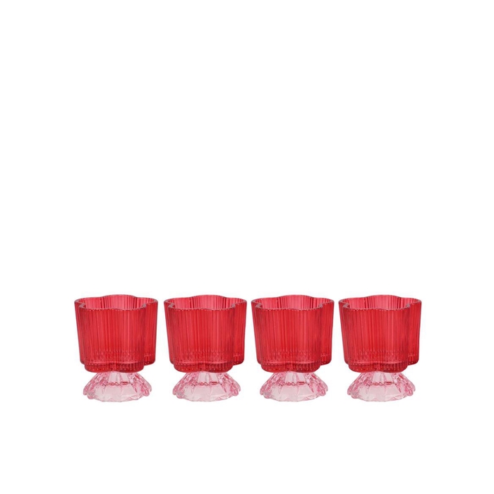 <h4>Naomi Dutch Pink Tealight Holder Ass 8x10cm Nm</h4>