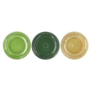 Dayah Forest Green Glass Plate 32,5x2,5cm Ass P/1