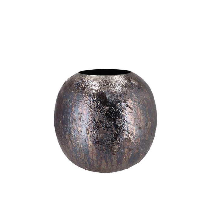 <h4>Noah Wild Black Vase Flower Ball Iron 11x11x10cm</h4>