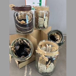 ARR. GLAS POT DECO+HOLE 7CM