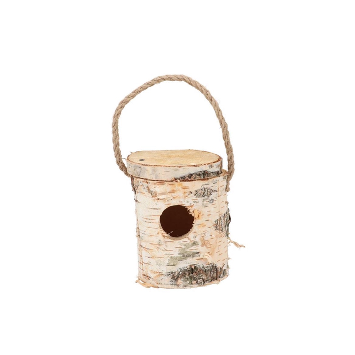 <h4>Nature Birch Bird House 14x16cm</h4>