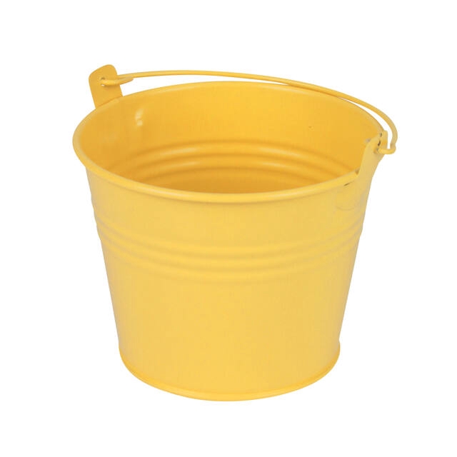 <h4>Bucket Sevilla zinc 11.7xH9cm - ES10.5 yellow mat</h4>