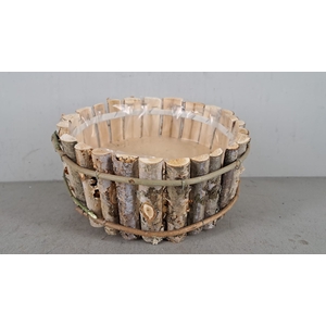 Planter Birch  Ø33x12cm