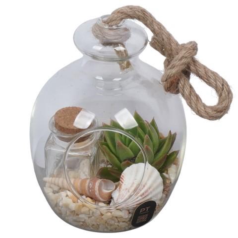 <h4>PTSUT8925 Arrangement zomer in glazen vaas</h4>