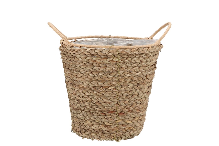 Seagrass Levi Basket Pot Natural 19x18cm