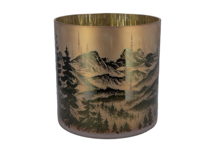 <h4>Ruby Gold T-light Mountain Tree 20x20cm</h4>