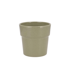 Ceramic Kiwi Stone Pot Orchid Edge 13cm