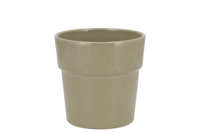 <h4>Ceramic Kiwi Stone Pot Orchid Edge 13cm</h4>