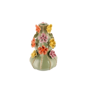 Flower Pistache Vase Bubbels 17x26cm Nm