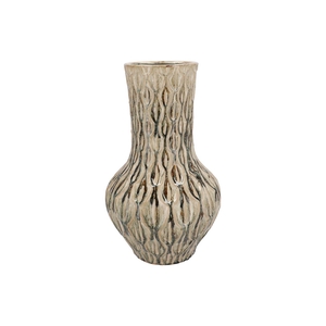 Inga Boa Green Vase Neck Active Glaze 28x28x46cm