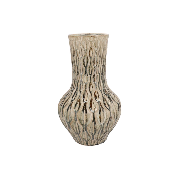 <h4>Inga Boa Green Vase Neck Active Glaze 28x28x46cm</h4>