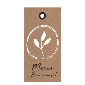 Labels Card 5*10cm x20 Merci