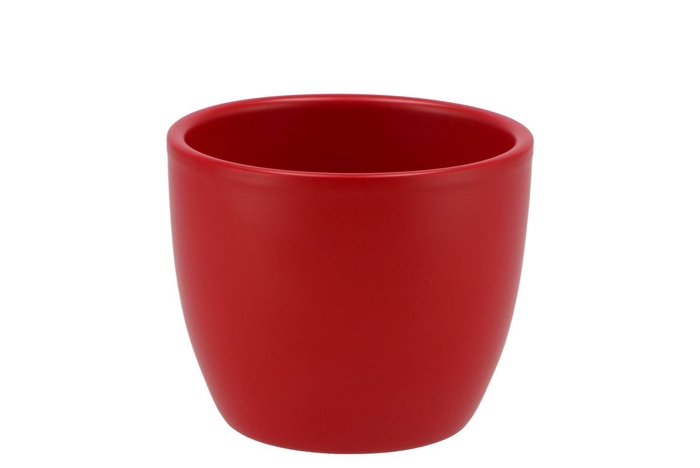 Ceramic Pot Red Matt 10cm