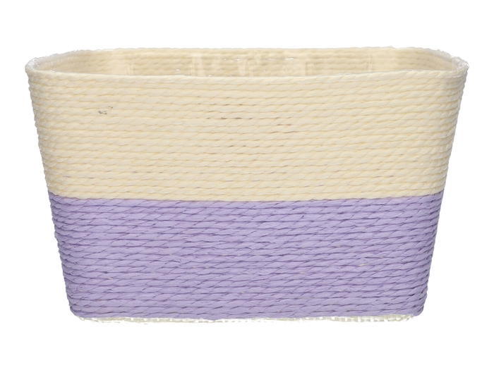 <h4>DF06-720225500 - Basket Riley1 Duo 18.5x18.5x10 cream/lavender</h4>
