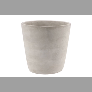 Concrete Pot Round Grey 21x21cm