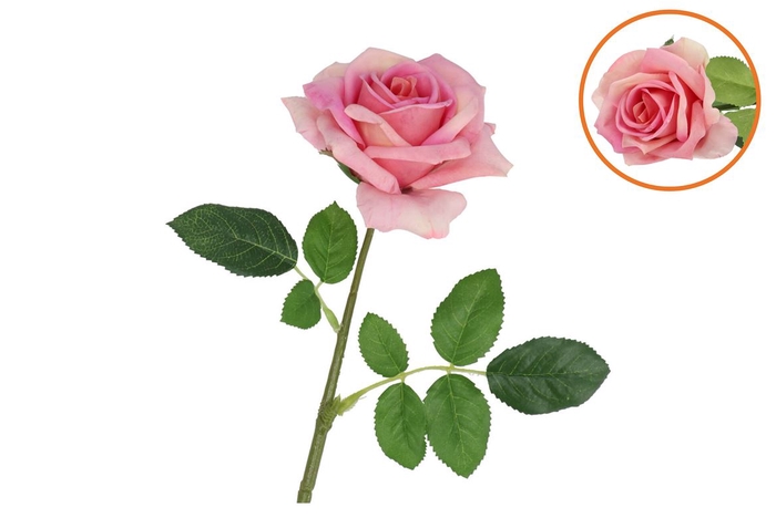 <h4>Silk Open Rose Light Purple Real Touch 43cm</h4>