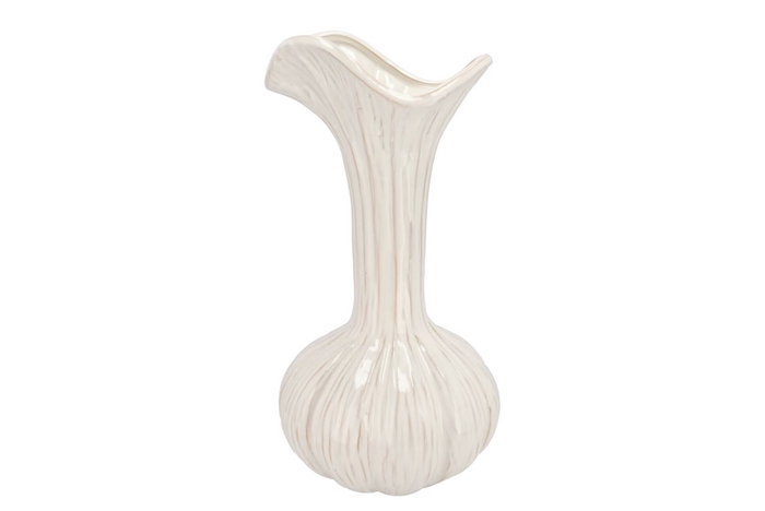 <h4>Mia White Vase Garlic 21x21x44cm</h4>