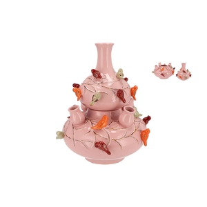 Bird Vase Light Pink Bubbles 33x37cm Nm