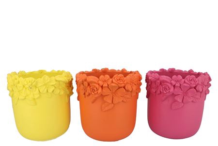 <h4>Gigi Dutch Orange Mix Flower Pot Ass 31x31x30cm</h4>