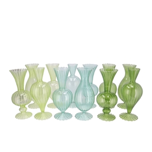 Sunny Fresh Green Mix Glass Vase Ass 12x12x28cm