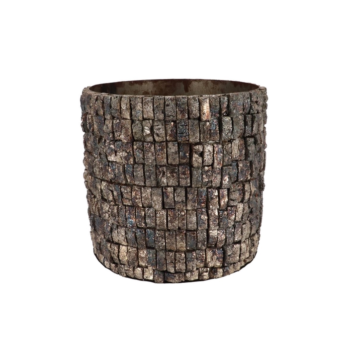 <h4>Nepal Iron Pot Birch Mosaic 25x25x23m Nm</h4>