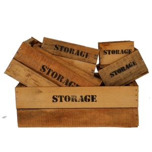 Hout Kist Storage S/6 d48*30*19cm