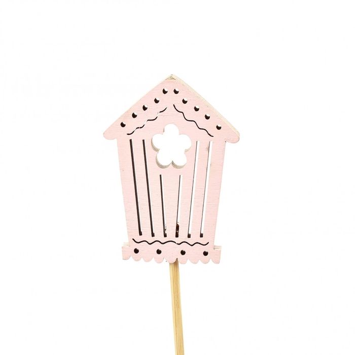 <h4>Bijsteker 20cm Huis hout 7cm</h4>