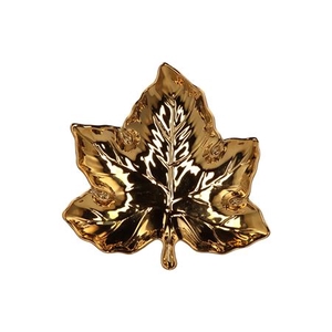 Leaf Maple Plate Gold 24x24x4cm