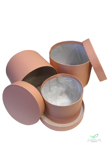 HOEDENDOOS 3BOXES D19XH14,5 EN D17XH13 EN D14,7XH11 PINK