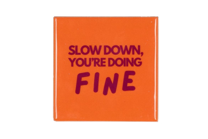 <h4>Tile Slow Down Orange 10x10x1cm</h4>