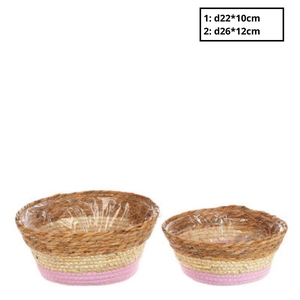 Basket sets Makka tray S/2 d26*12cm