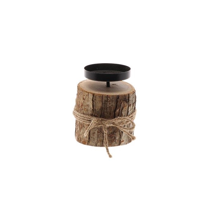 <h4>Candleholder Log H13D10</h4>