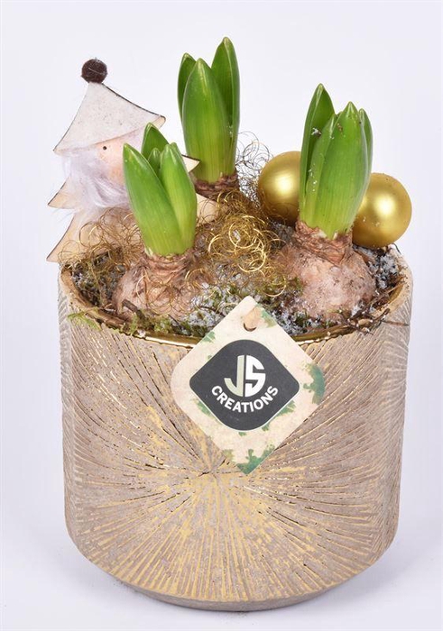 <h4>Keramiek goud sneeuwvlok decor 14cm</h4>