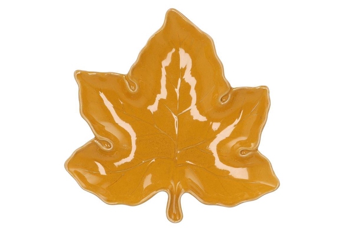 <h4>Leaf Maple Plate Yellow 24x24x4cm Nm</h4>