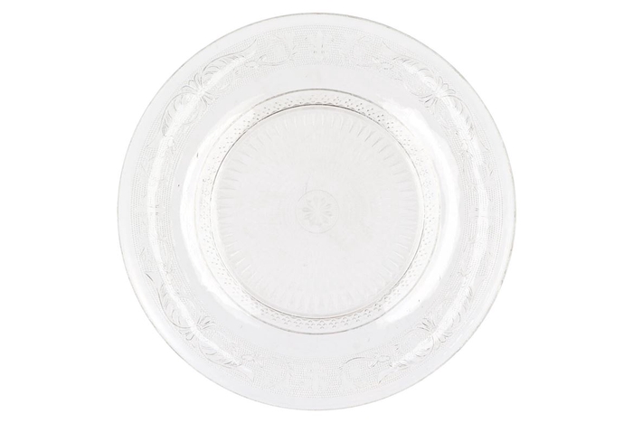 <h4>Dayah Transparent Glass Plate 32,5x2,5cm</h4>