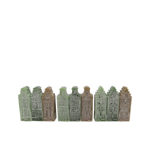 Amsterdam House Green Mix Candle 6x6x16cm